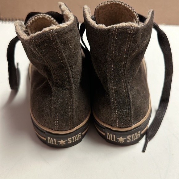 Brown Sherpa Converse Sneakers - Picture 3 of 10